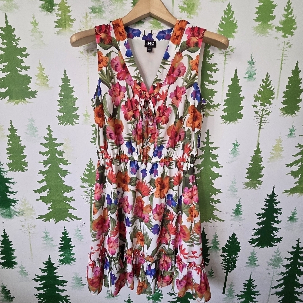 INC International Concepts Floral Sleeveless Dress - Multicolor